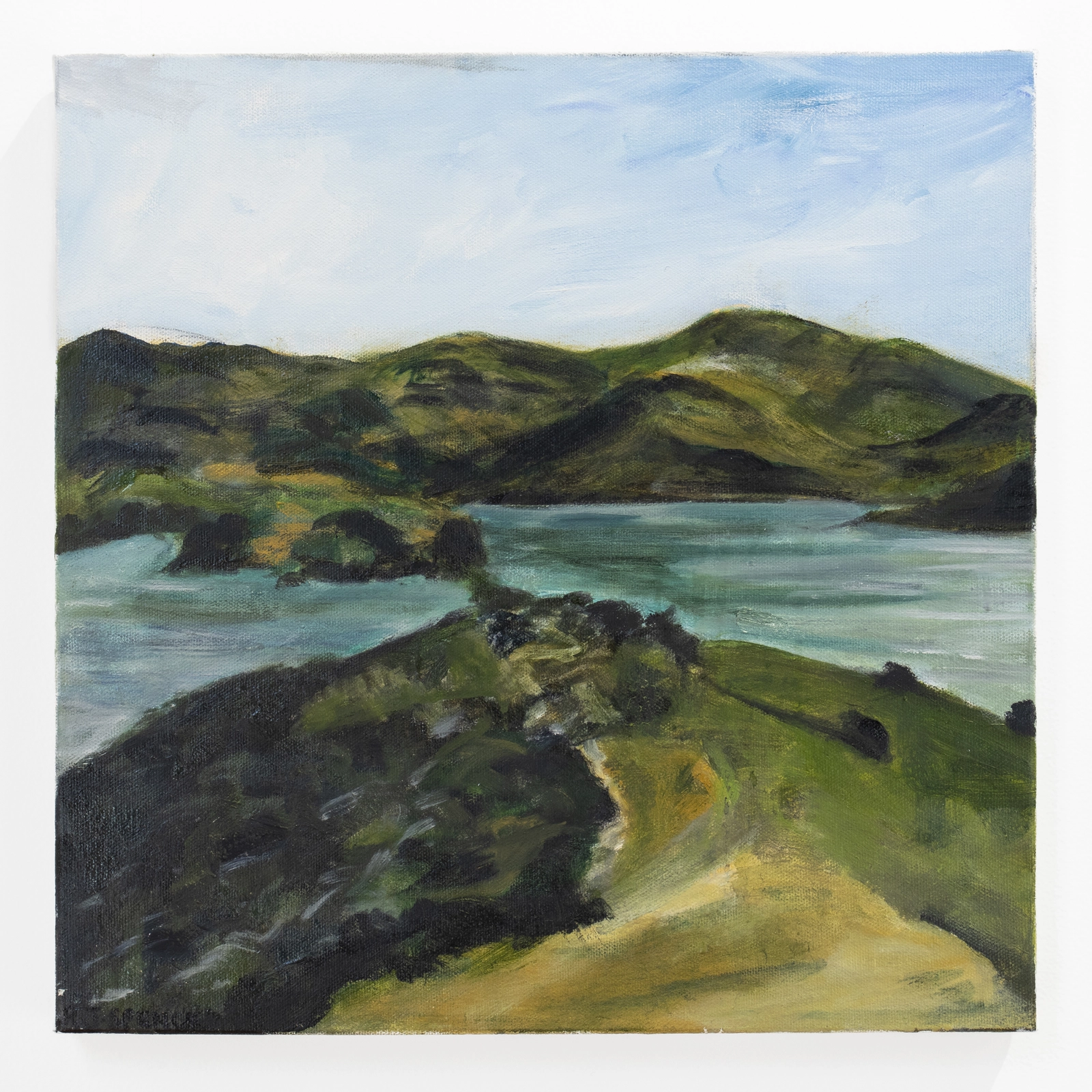 Banks Peninsula - painting by Rebecca J Spence