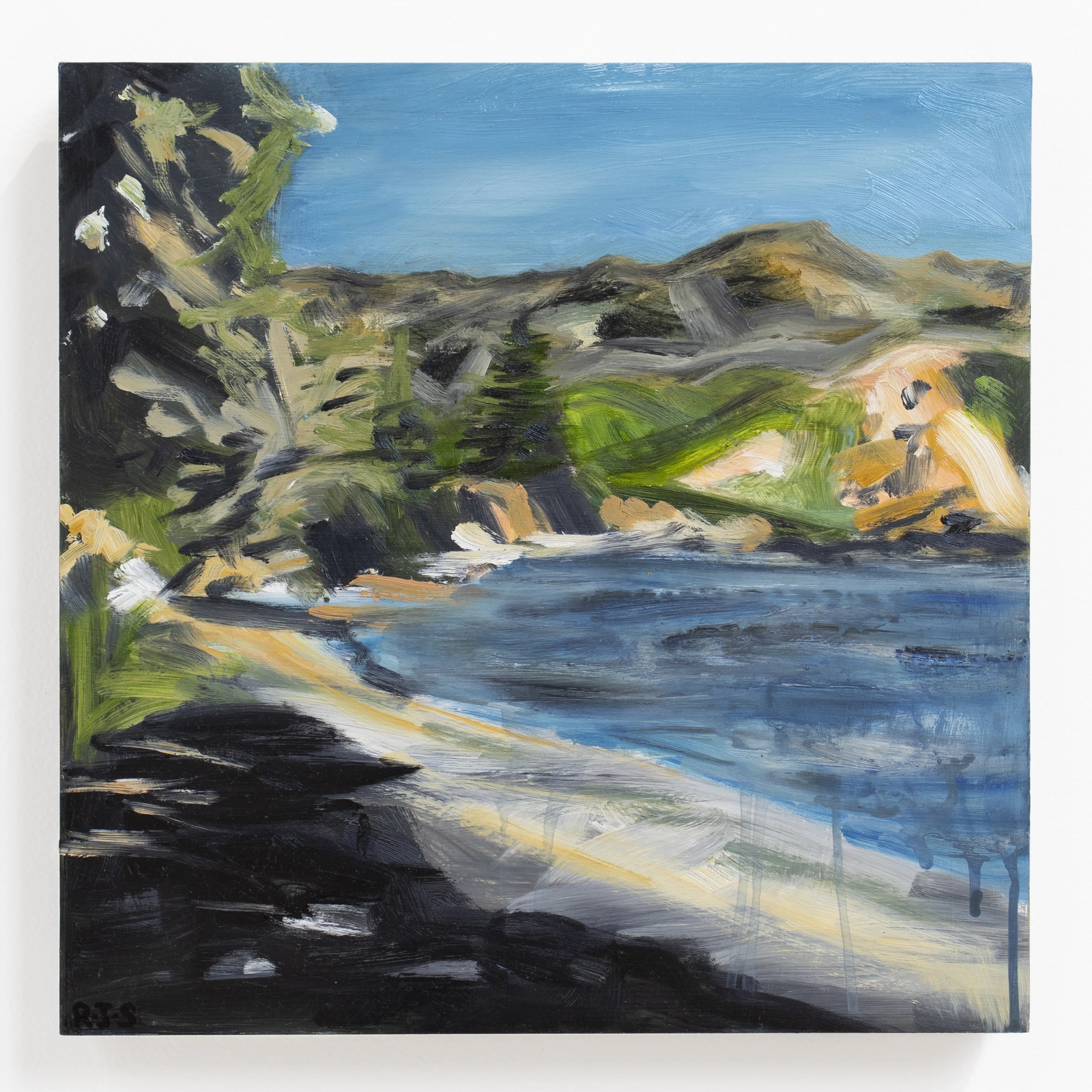 Barrys Bay, 2025 - painting by Rebecca J Spence