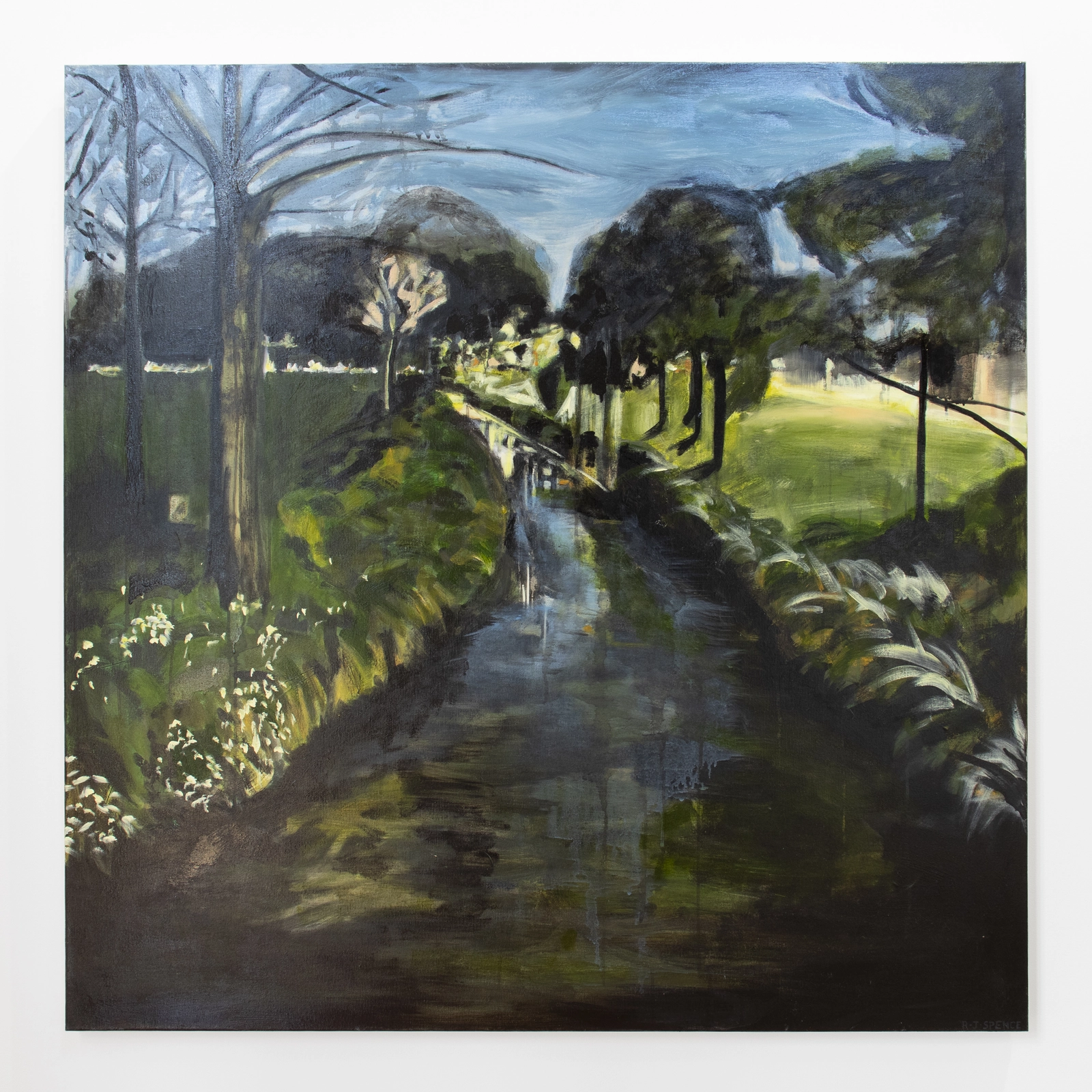 Night walk, 2025 - painting by Rebecca J Spence