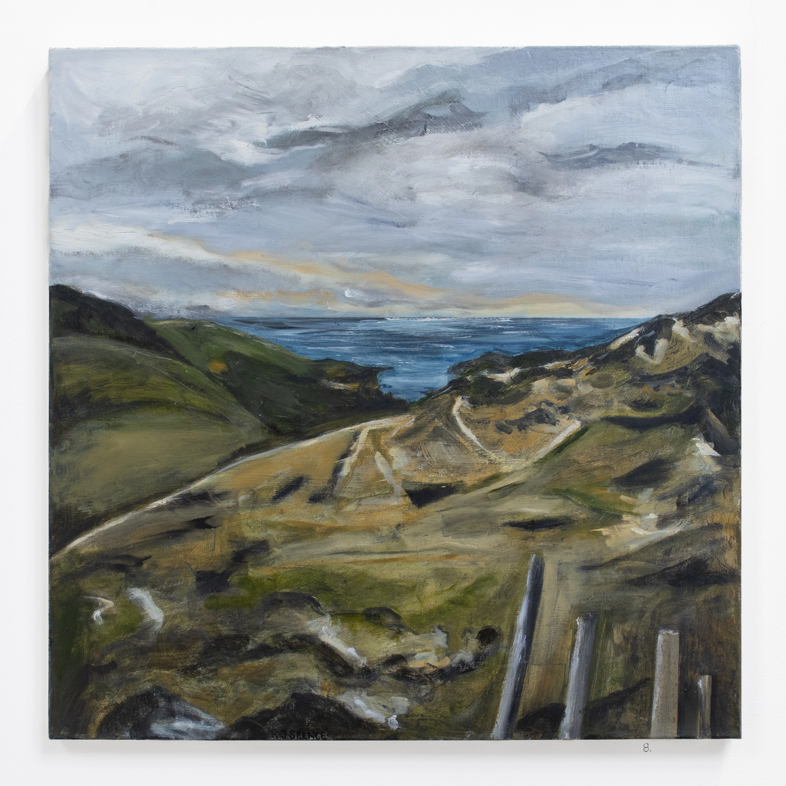 Pigeon Bay, 2025 - painting by Rebecca J Spence