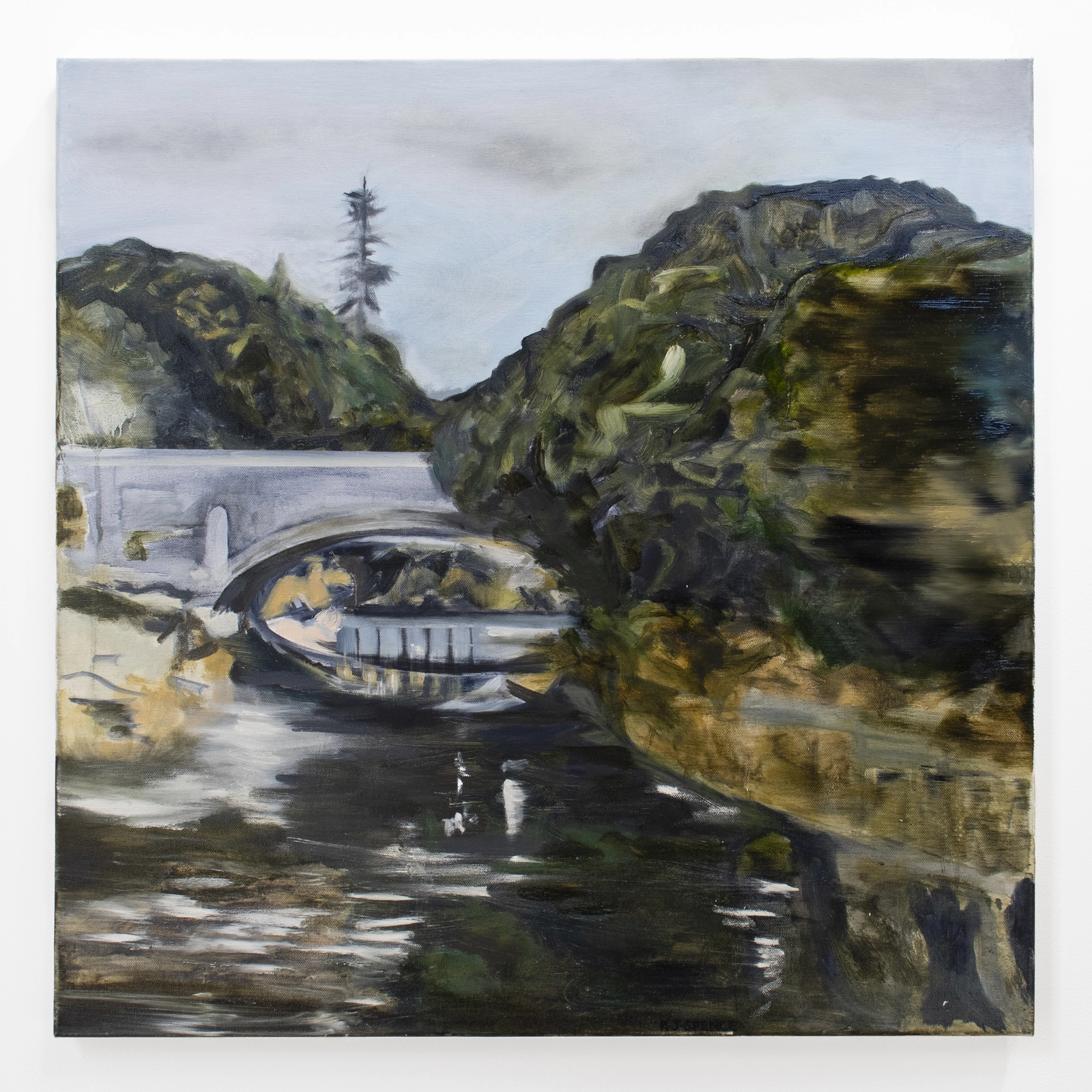 The River, 2025 - contemporary New Zealand landscape painting by Christchurch artist Rebecca J Spence